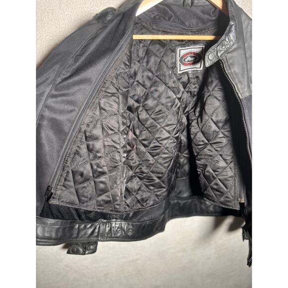 River Road Pecos Mesh Leather Motorcycle Jacket Black Men's Size 42 - Picture 6 of 10